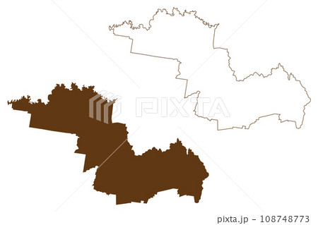 Shire of Indigo (Commonwealth of Australia, Victoria state, Vic) map vector illustration, scribble sketch Indigo Shire Council map 108748773