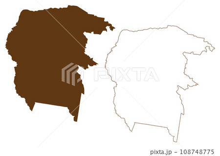 City of Knox (Commonwealth of Australia, Victoria state, Vic) map vector illustration, scribble sketch Knox map 108748775