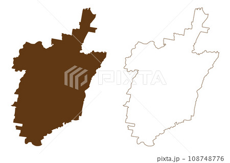 City of Latrobe (Commonwealth of Australia, Victoria state, Vic) map vector illustration, scribble sketch Shire of La Trobe Council map 108748776