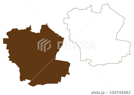 Shire of Southern Grampians (Commonwealth of Australia, Victoria state, Vic) map vector illustration, scribble sketch Southern Grampians map 108748982