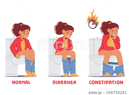 littlegirl poop Infographic Illustrating Various Stool Forms In...のイラスト素材 [108750281] -  PIXTA