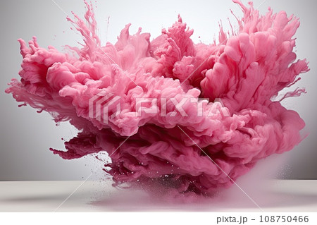 Splash of pink sand on light background. 108750466