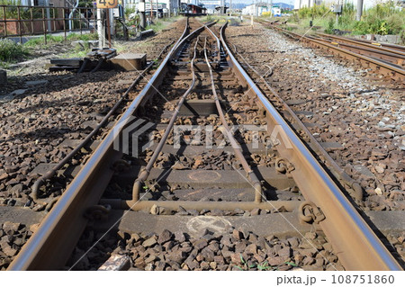 鉄道線路の分岐ポイント 鉄道線路の分岐ポイント 108751860