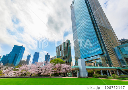 東京　港区 赤坂　東京ミッドタウンと満開の桜 108752147