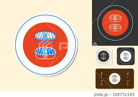 Sushi logo template.Japanese traditional food icon 108752185