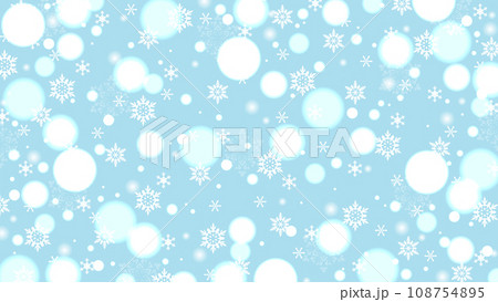 雪とキラキラの背景素材 108754895