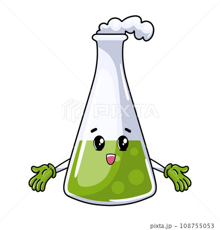 Scientist laboratory cartoon erlenmeyer flask design Scientist laboratory cartoon erlenmeyer flask design 108755053