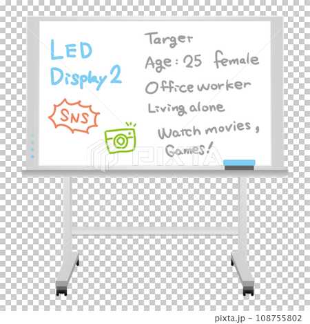 シンプルなイラスト_電子黒板 108755802