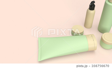 The Cosmetics Package for beauty or skin care concept 3d rendering. The Cosmetics Package for beauty or skin care concept 3d rendering. 108756670