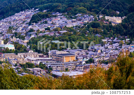 【魚眼 京都風景】東山山頂からの眺め 【魚眼 京都風景】東山山頂からの眺め 108757253