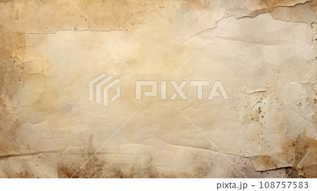 Old torn paper texture. Background concept. Generative AI 108757583