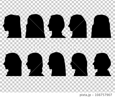 イスラム教徒の女性たちの横顔 108757907