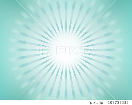 美しいグラデーションの抽象的な集中線背景_ターコイズブルー 108758335