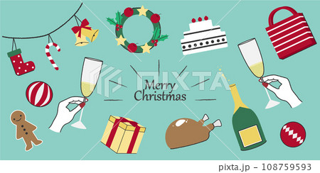 クリスマスのかわいいお洒落なデザイン クリスマスのかわいいお洒落なデザイン 108759593