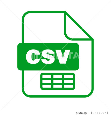 CSVファイルのアイコン 108759971