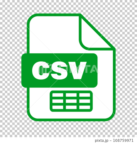CSVファイルのアイコン 108759971