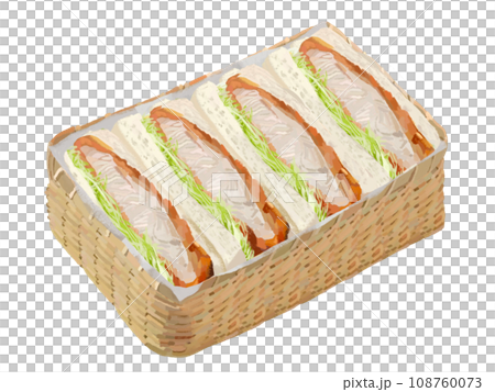 Cutlet sandwich (with wicker basket) Cutlet sandwich (with wicker basket) 108760073