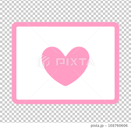 Simple pink heart mark and video icon 108760606