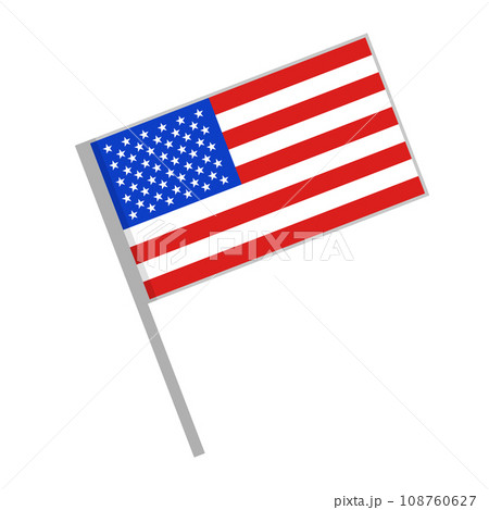 アメリカ国旗と旗竿 108760627