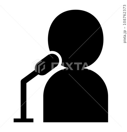 スピーチマイクと人物のアイコン 108762373