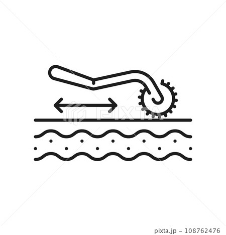 Derma roller or mesoroller icon, skincare and face beauty mesotherapy, vector line pictogram. Skin care cosmetology dermaroller, woman cosmetic therapy treatment dermapen or derma roller linear icon Derma roller or mesoroller icon, skincare and face beauty mesotherapy, vector line pictogram. Skin care cosmetology dermaroller, woman cosmetic therapy treatment dermapen or derma roller linear icon 108762476