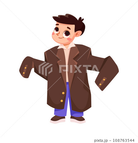 Stylish Boy Character Wear Fashion Apparel and Clothes Vector Illustration Stylish Boy Character Wear Fashion Apparel and Clothes Vector Illustration 108763544