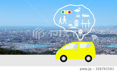 自動車AI 街並み 自動車AI 街並み 108763581