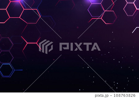 Futuristic technology background, Digital Geometric. Generative AI 108763826