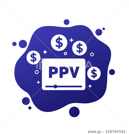 ppv icon, pay per view vector 108764582
