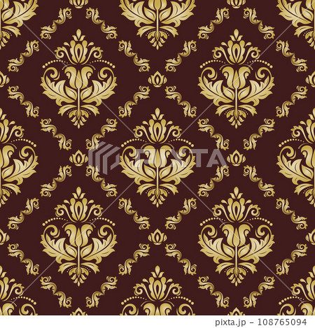 Classic Seamless Vector Fine Pattern With Arabesques Classic Seamless Vector Fine Pattern With Arabesques 108765094