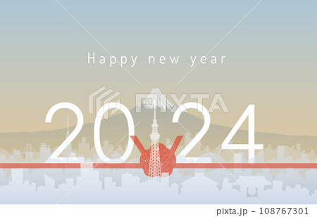 2024 HAPPY NEW YEAR 東京 2024 HAPPY NEW YEAR 東京 108767301
