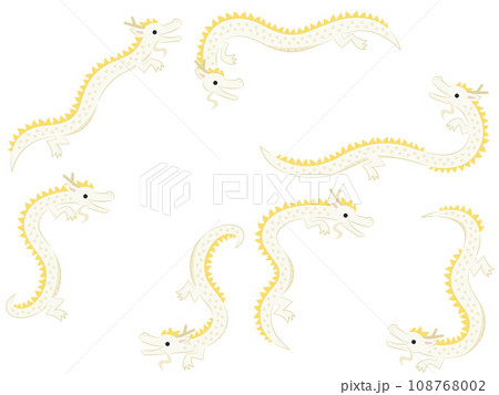 白い龍のフレームセット 108768002