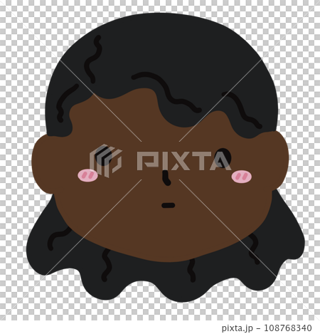 African American Black People Woman Face Head Cartoon illustration Portrait illustration Profile illustration 108768340
