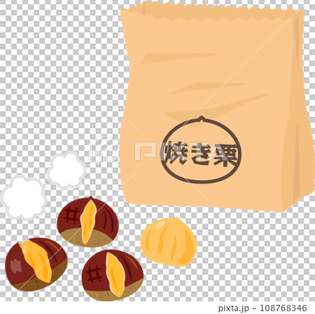 roasted chestnuts and paper bag 108768346
