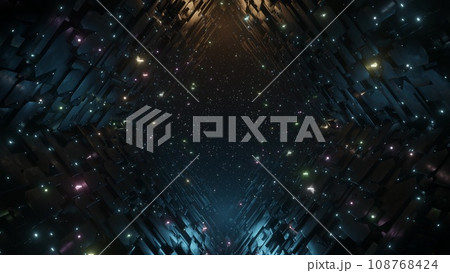 カラフルな光のトンネル Colorful light tunnel 108768424