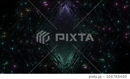 カラフルな光のトンネル Colorful light tunnel 108768480