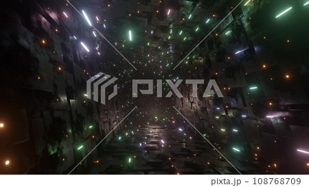 カラフルな光のトンネル Colorful light tunnel カラフルな光のトンネル Colorful light tunnel 108768709