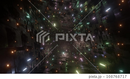 カラフルな光のトンネル Colorful light tunnel カラフルな光のトンネル Colorful light tunnel 108768717