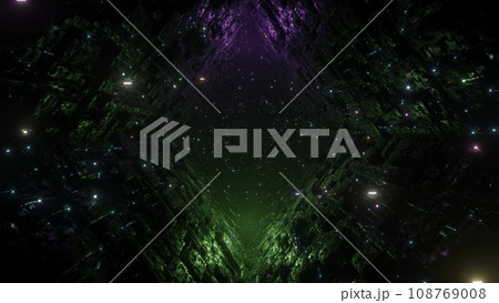 カラフルな光のトンネル Colorful light tunnel 108769008