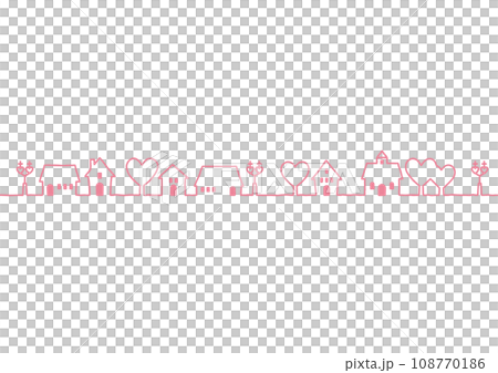 受情人節啟發的城市景觀的背景插圖 108770186