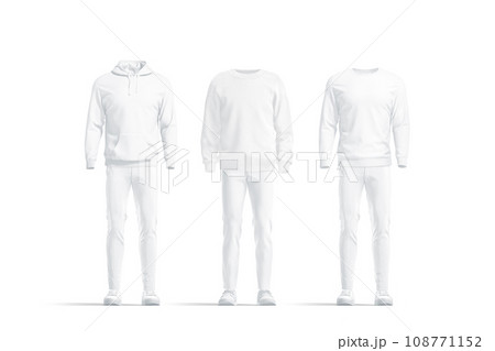 Blank casual sweater, pants and sneakers mockup Blank casual sweater, pants and sneakers mockup 108771152