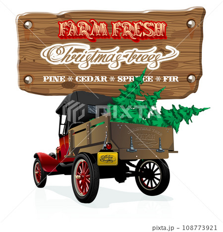 Farm Fresh Christmas Trees retro poster 108773921