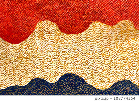 和の風合いを感じる布背景 和の風合いを感じる布背景 108774354