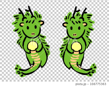かわいい龍のイラスト かわいい龍のイラスト 108775363