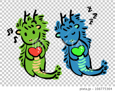 かわいい龍のイラスト かわいい龍のイラスト 108775364