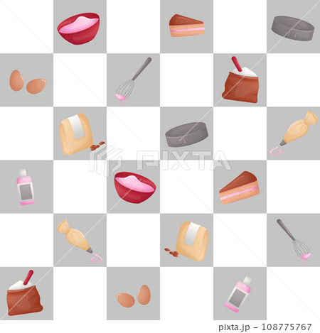 pattern with confectionery in a cage 108775767