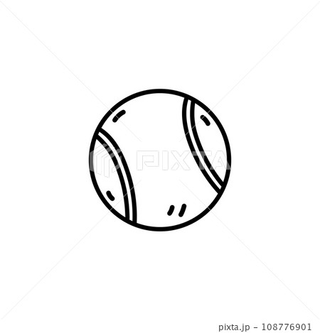 Tennis ball doodle 108776901
