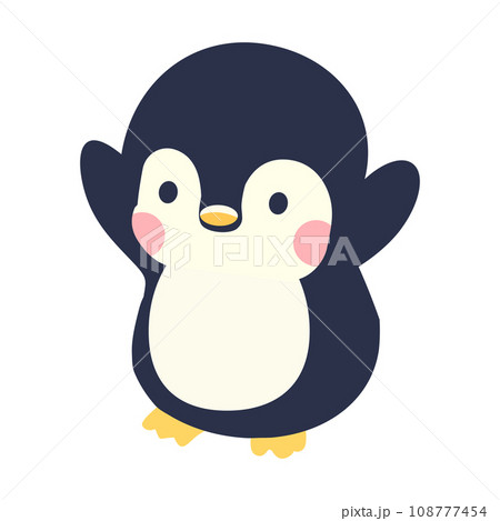 Happy bird penguin cartoon flat 108777454