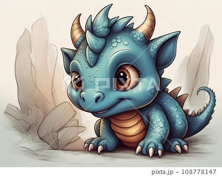 image of a watercolor dragon image of a watercolor dragon 108778147