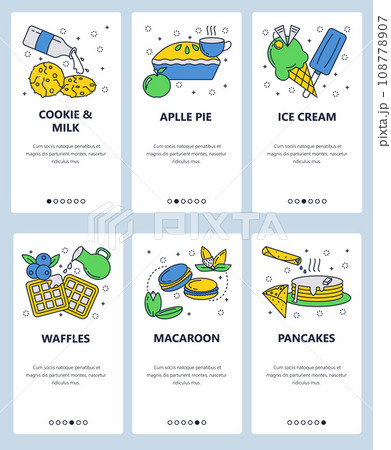 Vector line art web and mobile app template set Vector line art web and mobile app template set 108778907